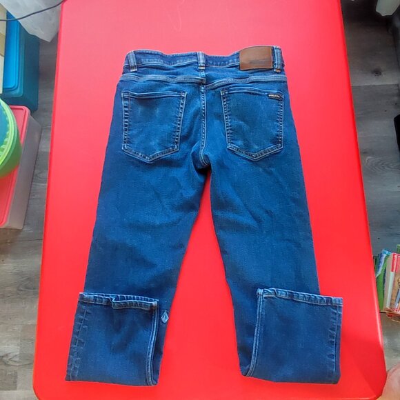 Volcom Solver modern straight jeans darker blue men's size 30x27 - Picture 3 of 9